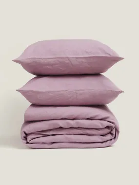 100% Linen Duvet Set in Violet