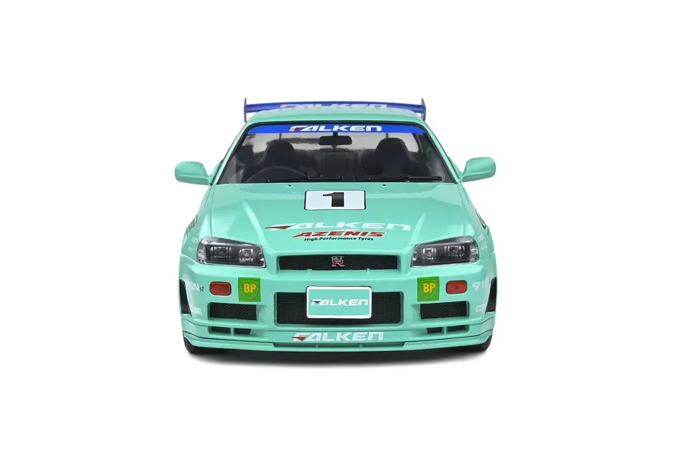 1:32 SCALE NISSAN SKYLINE GTR MODELS ALLOY DIECAST TOY CAR MODEL SOUND & LIGHT PULL BACK TOY CAR FOR KIDS BEST GIFT FOR COLLECTION [ COLOR AS PER STOCK ]