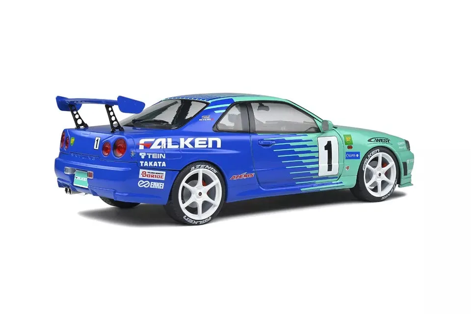 1:32 SCALE NISSAN SKYLINE GTR MODELS ALLOY DIECAST TOY CAR MODEL SOUND & LIGHT PULL BACK TOY CAR FOR KIDS BEST GIFT FOR COLLECTION [ COLOR AS PER STOCK ]