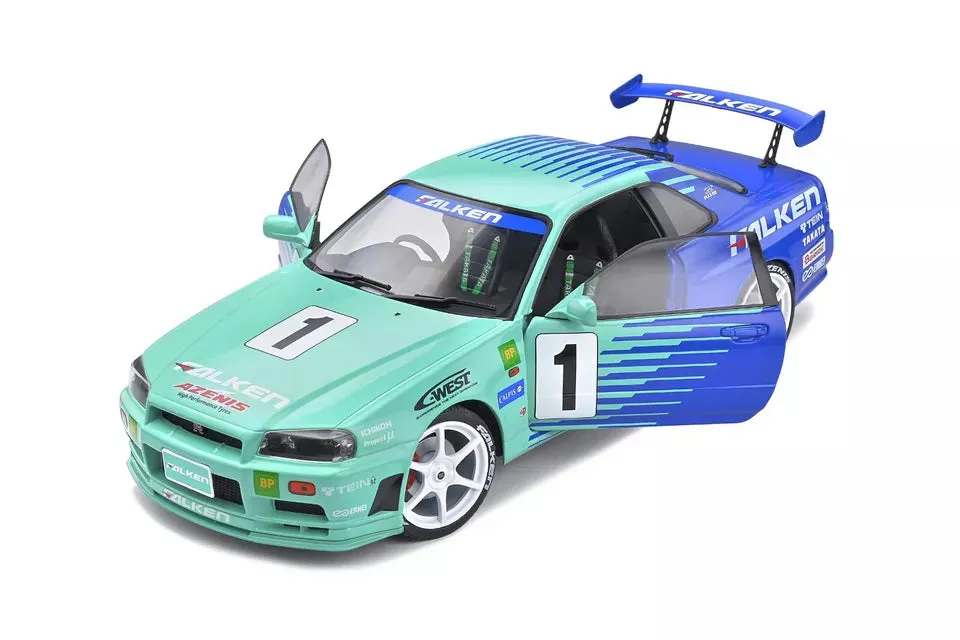 1:32 SCALE NISSAN SKYLINE GTR MODELS ALLOY DIECAST TOY CAR MODEL SOUND & LIGHT PULL BACK TOY CAR FOR KIDS BEST GIFT FOR COLLECTION [ COLOR AS PER STOCK ]