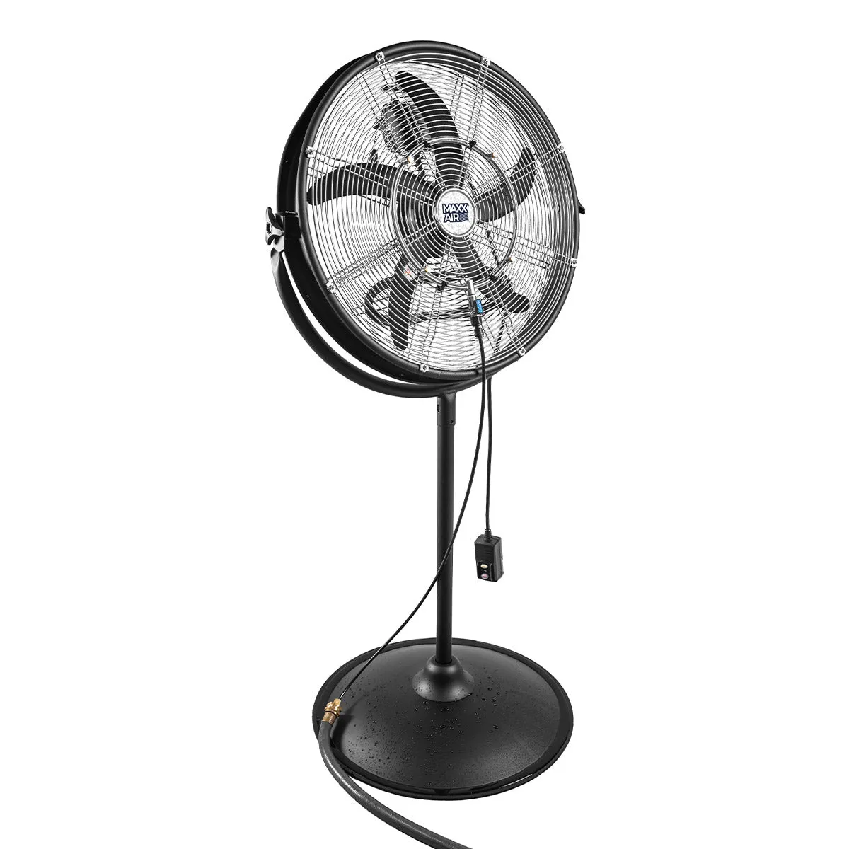 20 In. 3-Speed Tilting Outdoor Rated Pedestal Fan with Misting Kit