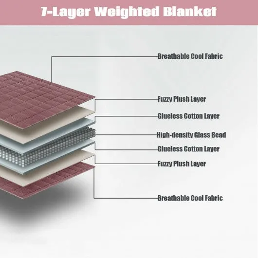 20lbs Premium Cooling Heavy Weighted Blanket-Pink