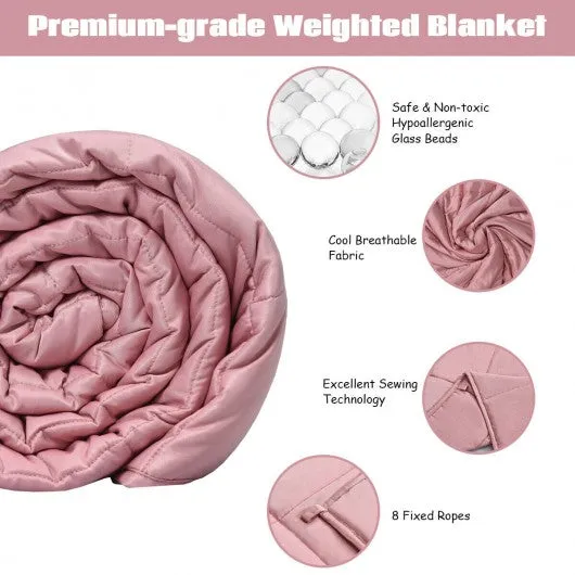 20lbs Premium Cooling Heavy Weighted Blanket-Pink