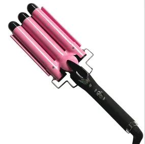 20mm pink Three-tube curling iron water ripple Hair Curler large Curling Iron Large Wave Ceramic Wide Hair Crimpers AZ163