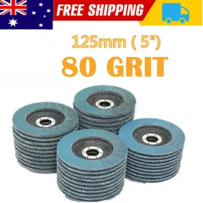 20PCS 80 Grit Flap Sanding Disc 5'' Angle Grinder Wheel