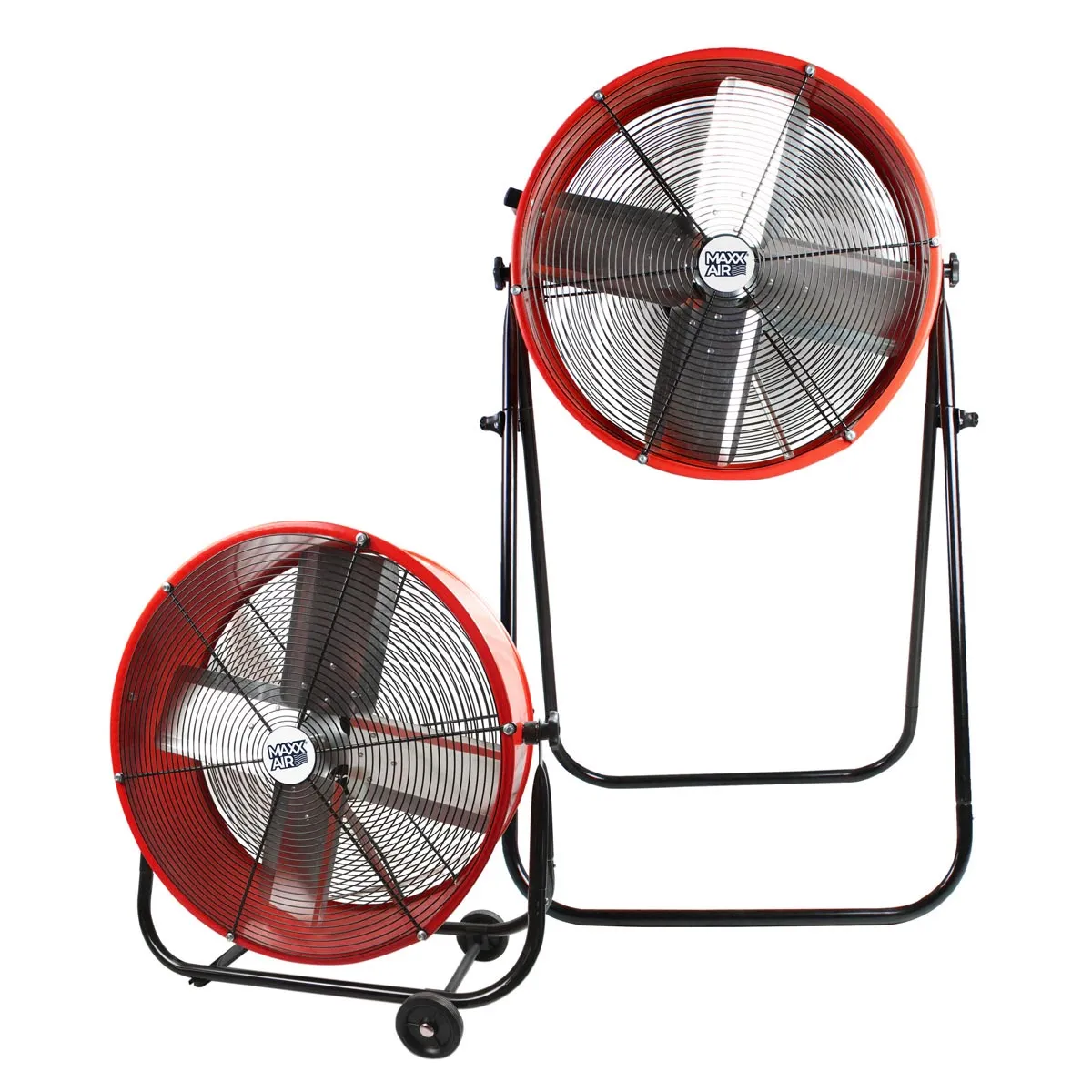 24 In. 2-Speed Tilting Direct Drive Drum Fan with Extension Legs