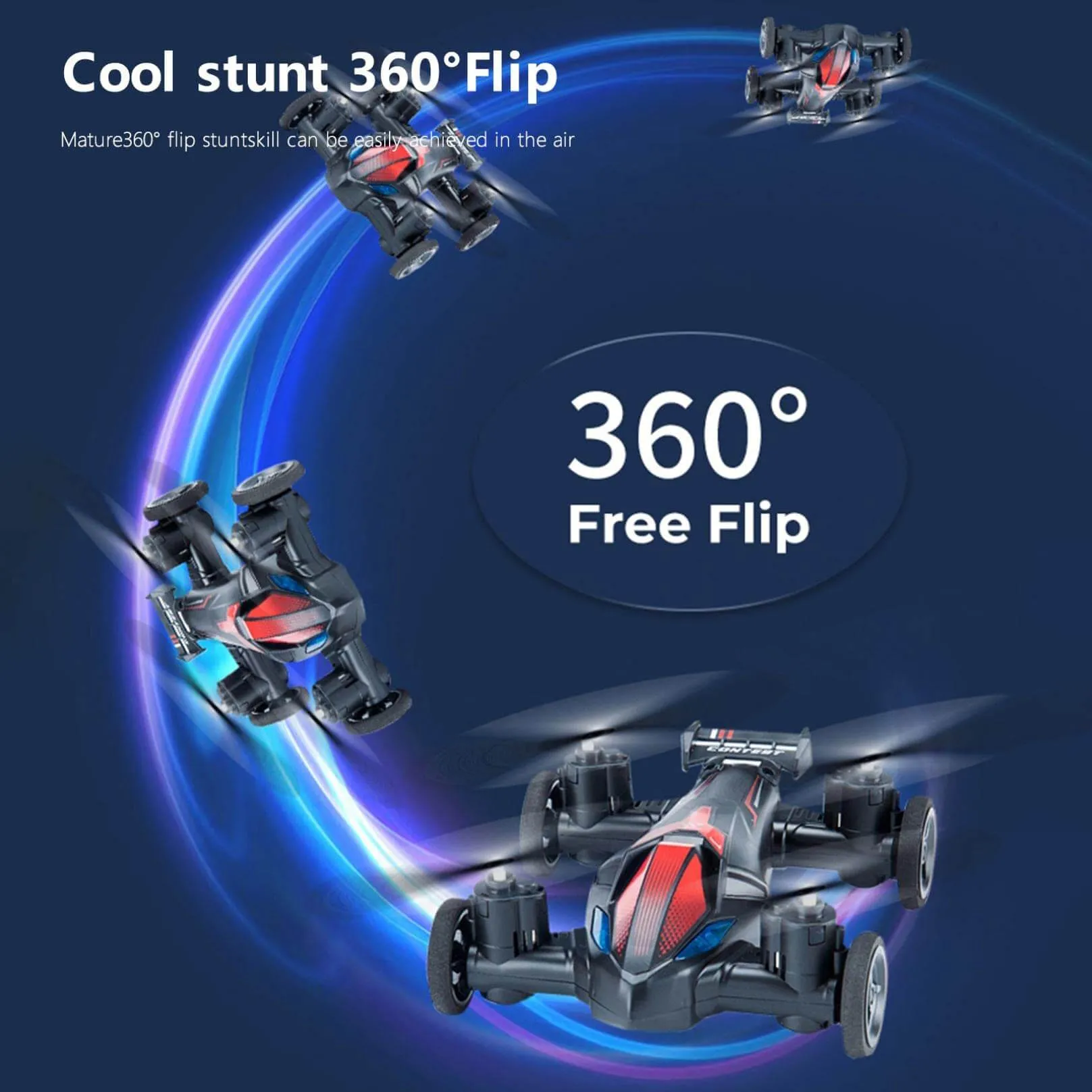 2in1 RC Drone Flying Cars Remote Control Quadcopter Stunt Land-Air Car with Speed Adjustment