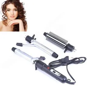 3-in-1 set the Interchangeable Curling Iron & Brush Styler