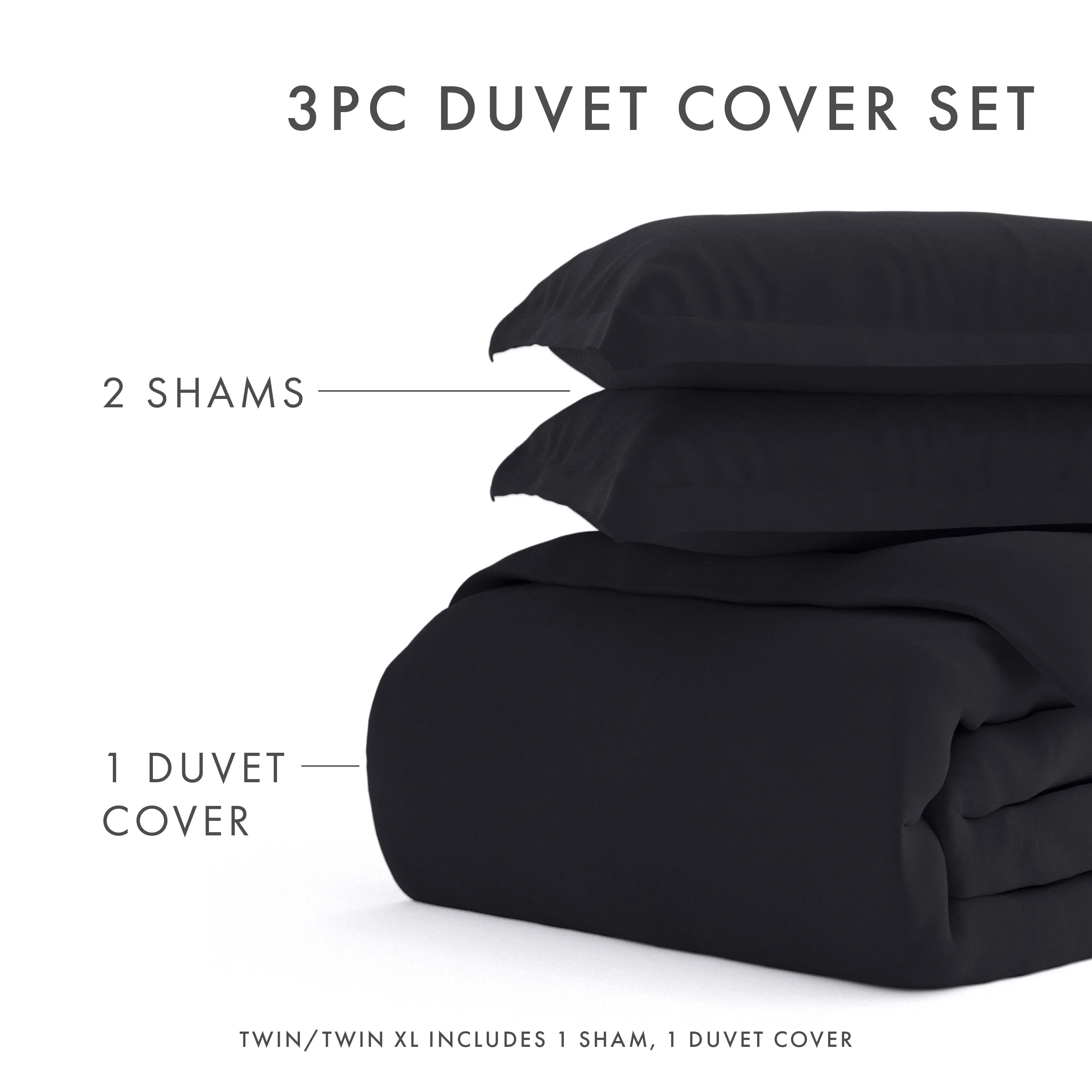 3-Piece Essential Duvet Cover Set (Sale)