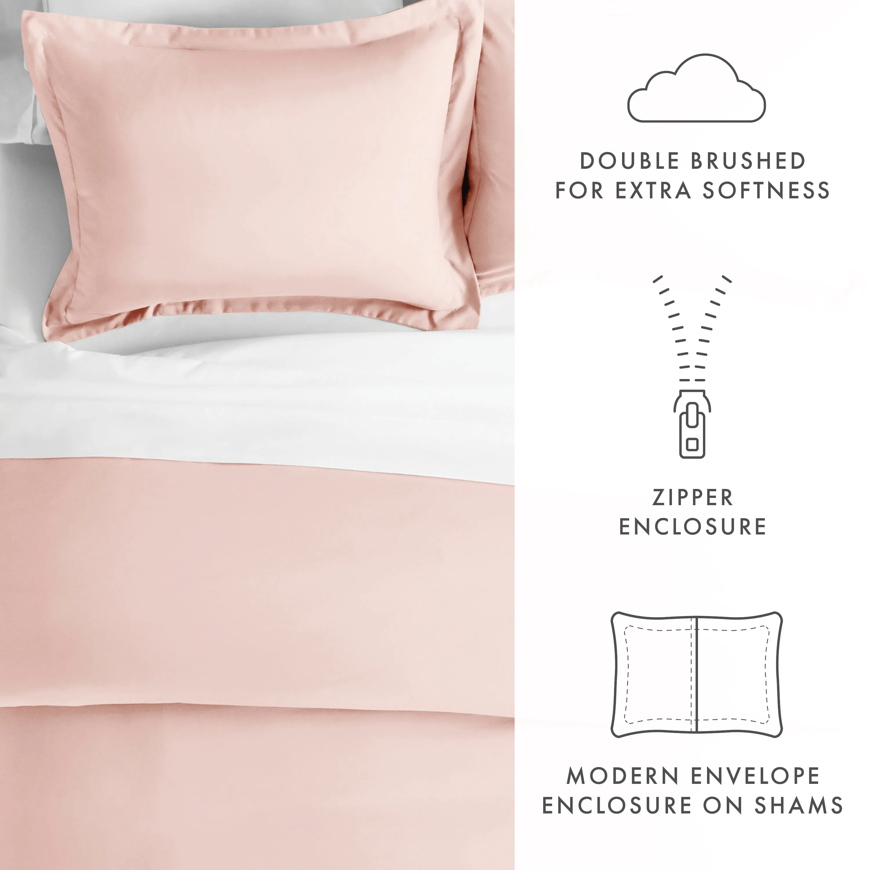 3-Piece Essential Duvet Cover Set (Sale)