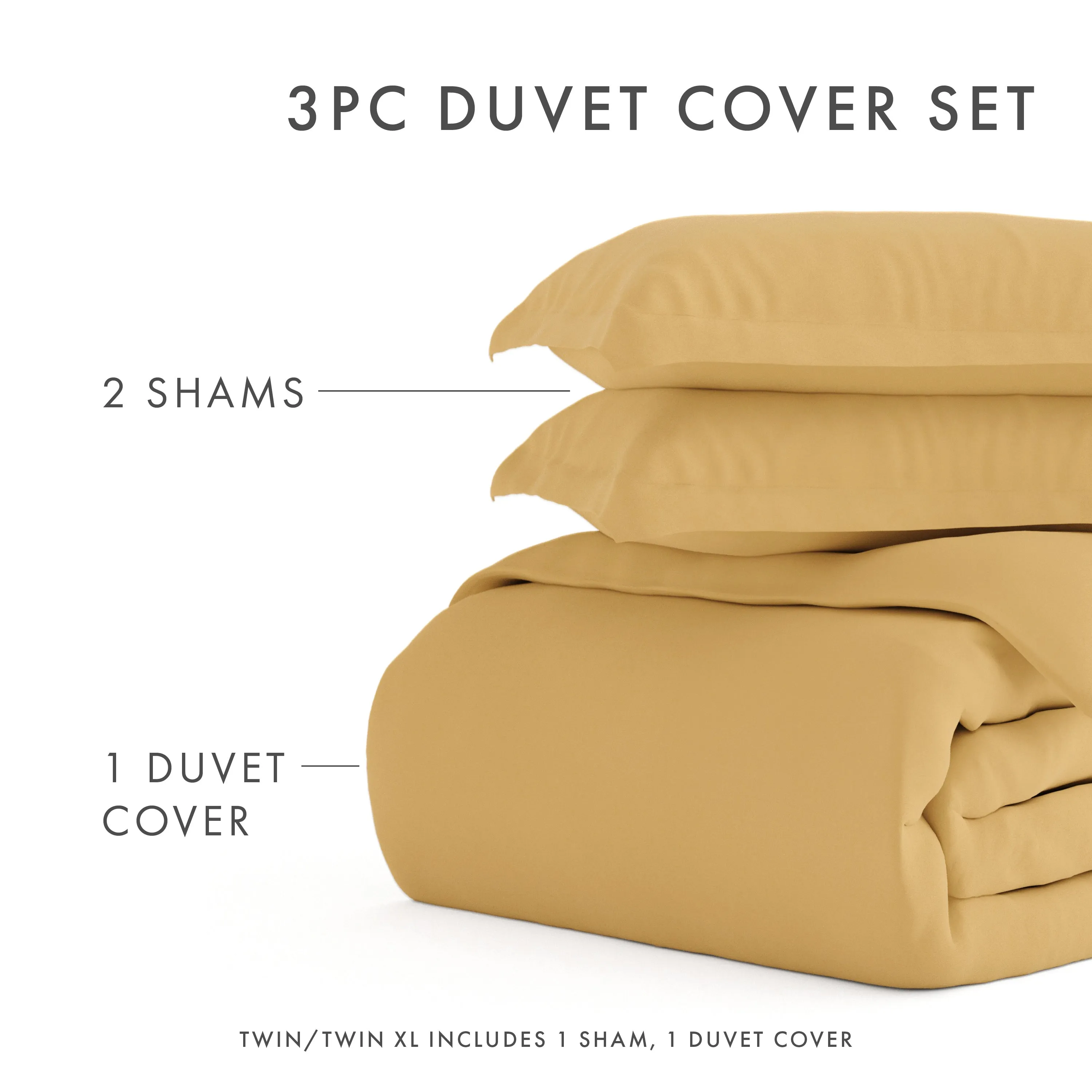 3-Piece Essential Duvet Cover Set (Sale)