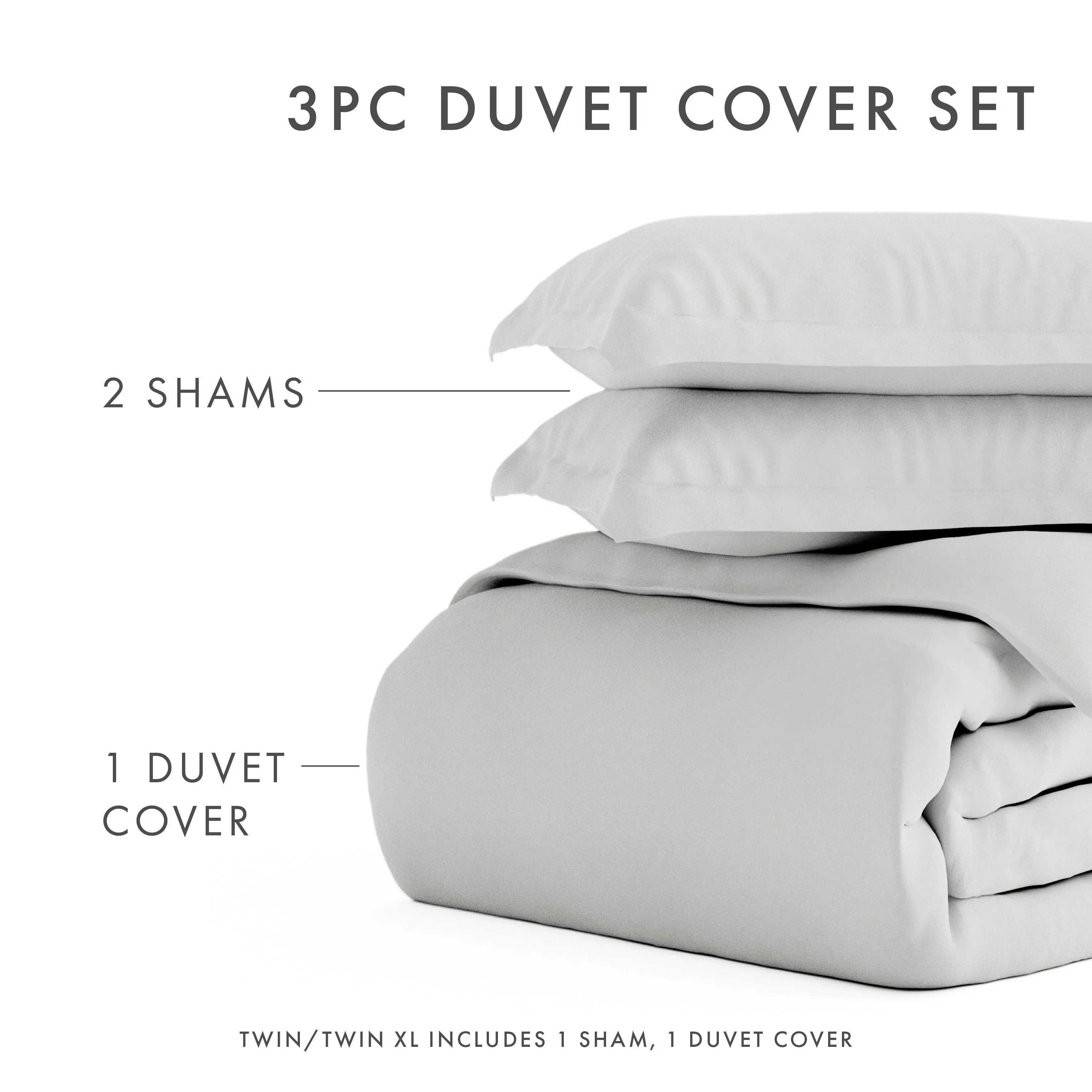 3-Piece Essential Duvet Cover Set (Sale)