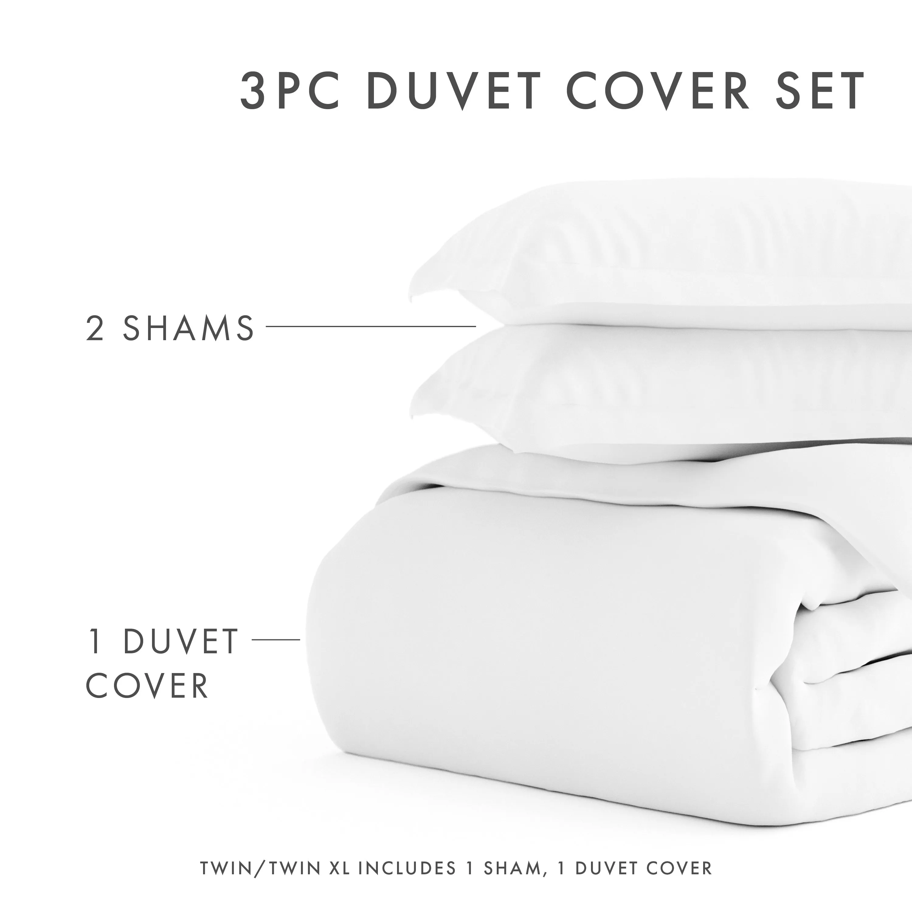 3-Piece Essential Duvet Cover Set (Sale)