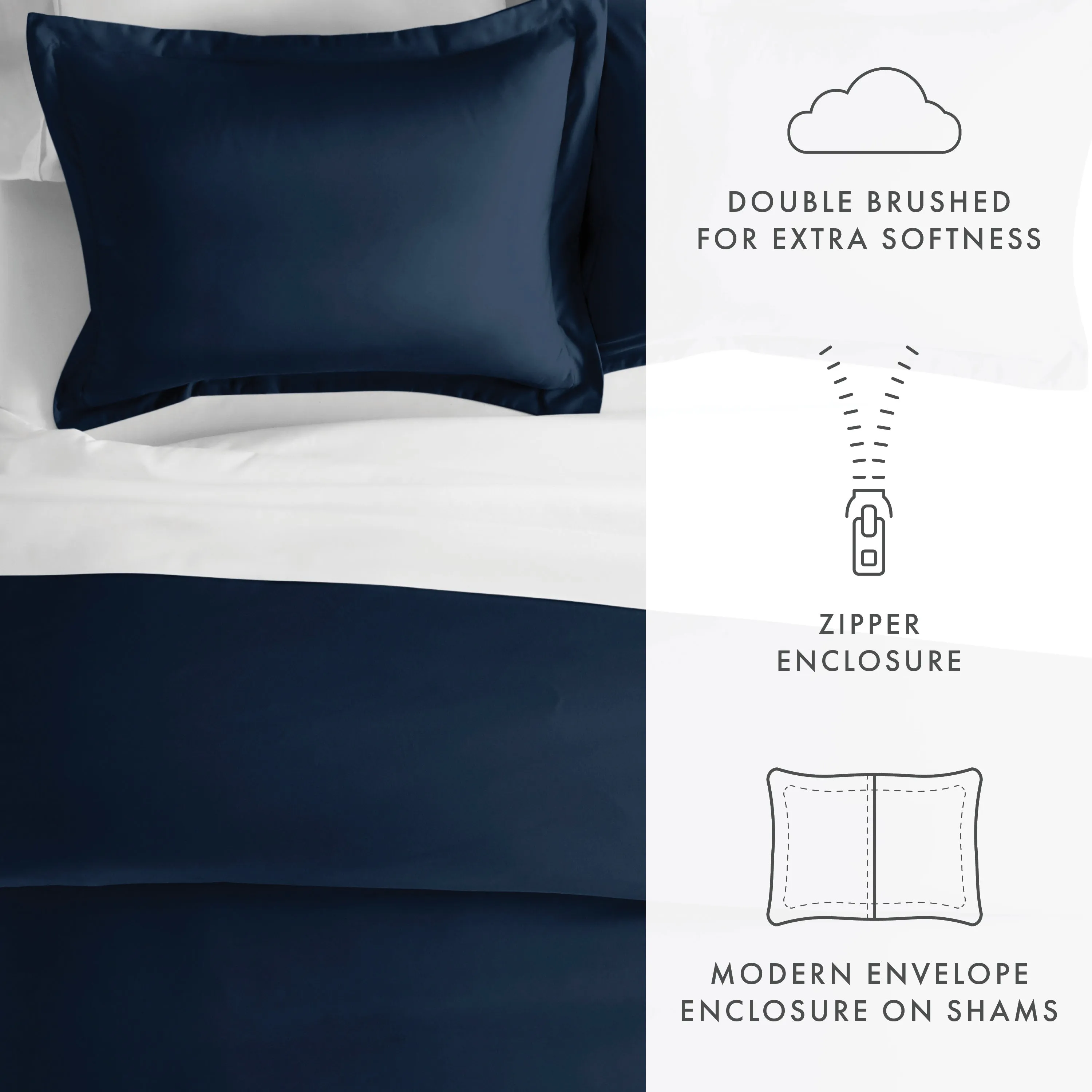 3-Piece Essential Duvet Cover Set (Sale)