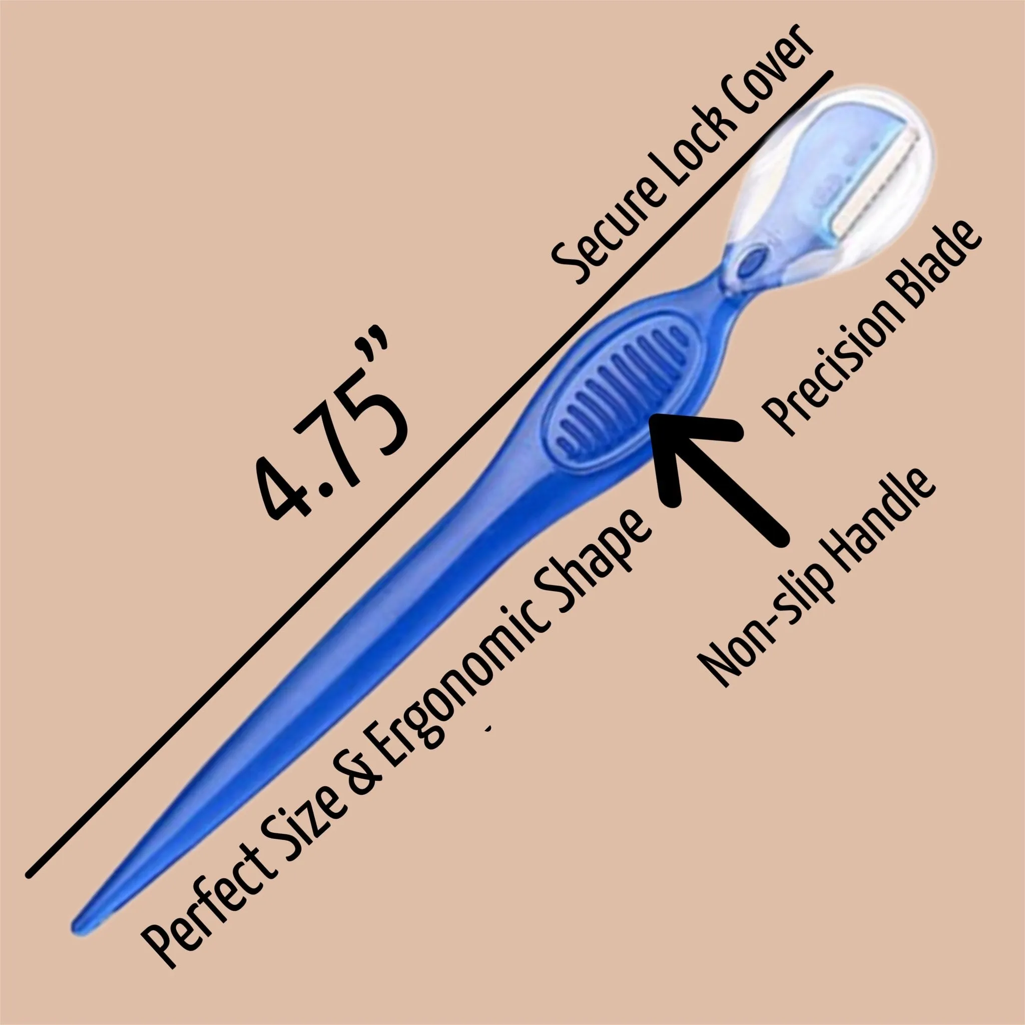 30 Eyebrow Razor Shaver Facial Exfoliating Dermaplaning Tool Peach Fuzz Face Lip Bikini Area Razor Trimmer Silky Skin Beauty Touch-Up Women Men by ALAZCO (Blue)