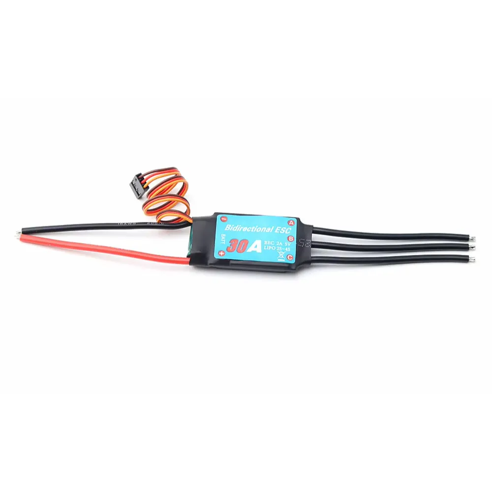 30A Bidirectional Brushless ESC 2-4S UBEC 5V 2A Electric Speed Controller for Remote Control Car