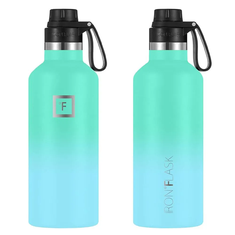 32oz Insulated Stainless Steel Water Bottle, 3 Lids - Iron Flask