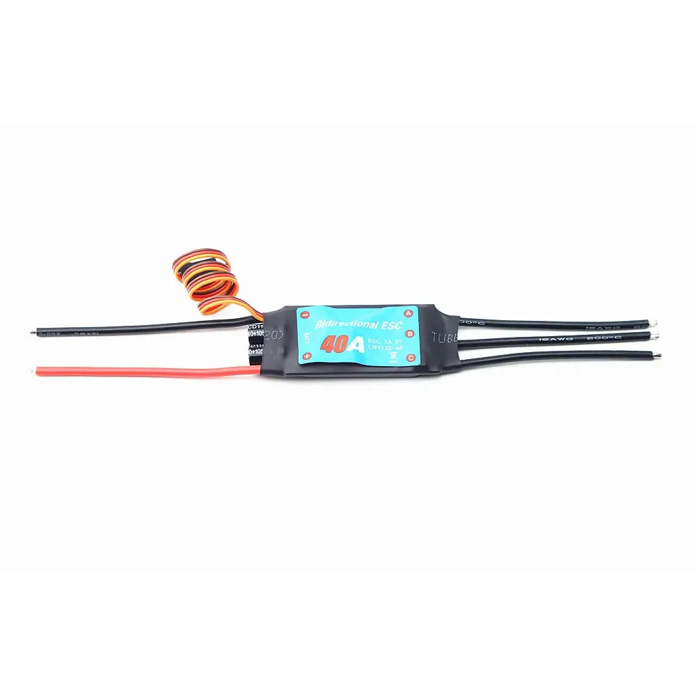 40A Bidirectional Brushless 2-6S UBEC 3A 5V ESC for Remote Control Car