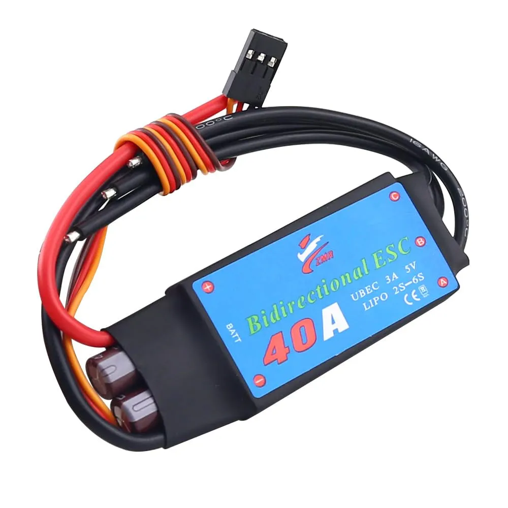 40A Bidirectional Brushless 2-6S UBEC 3A 5V ESC for Remote Control Car