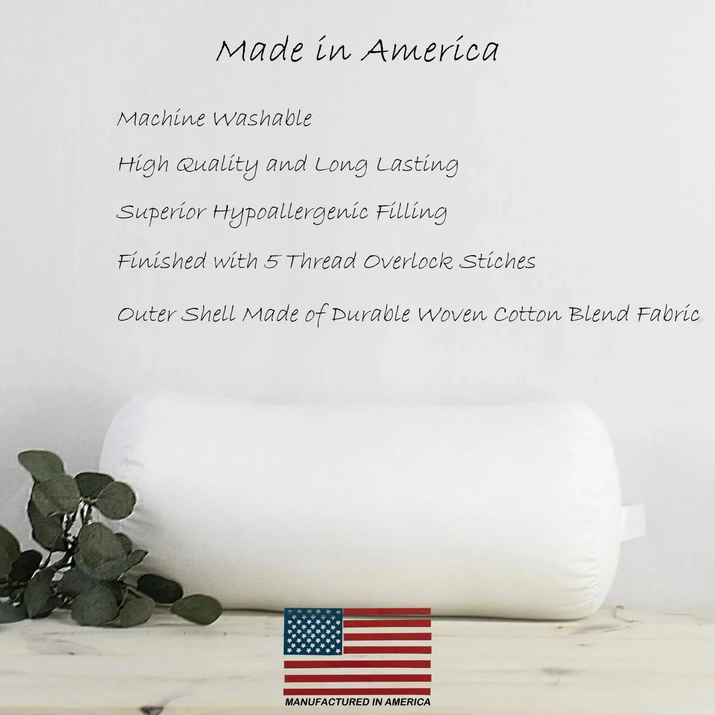 6x24 | Bolster Insert | Indoor Outdoor Hypoallergenic Polyester Fill | Quality Insert | Premium Insert