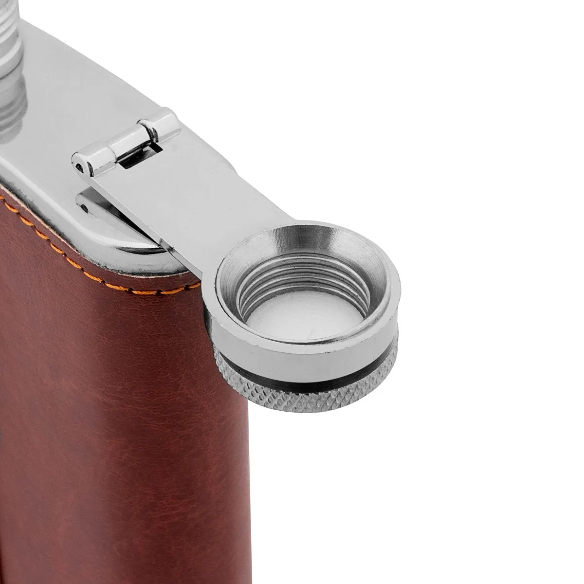 8 oz Maroon Stainless Steel Hip Flask for Bourbon, Whiskey, Vodka