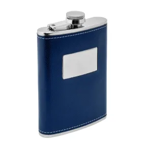 9 oz Blue Stainless Steel Hip Flask for Strong Alcohol