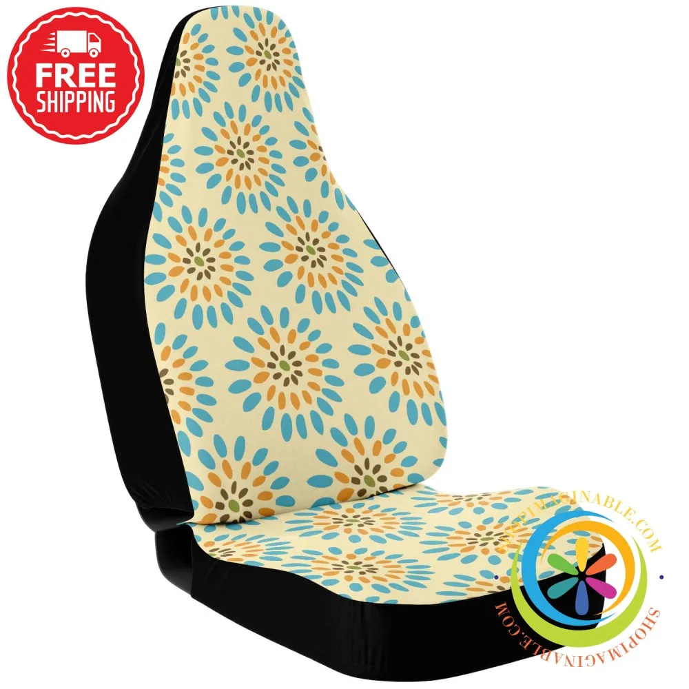 Abstract Retro Bursts Car Seat Covers