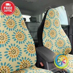 Abstract Retro Bursts Car Seat Covers