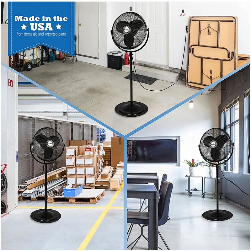 Adjustable Height And Tilt Industrial Pedestal Fan 850548