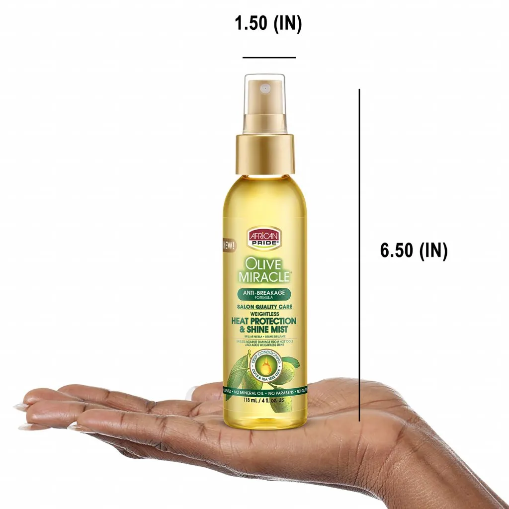 African Pride Olive Miracle Anti Breakage Heat Protection & Shine Mist 118ml