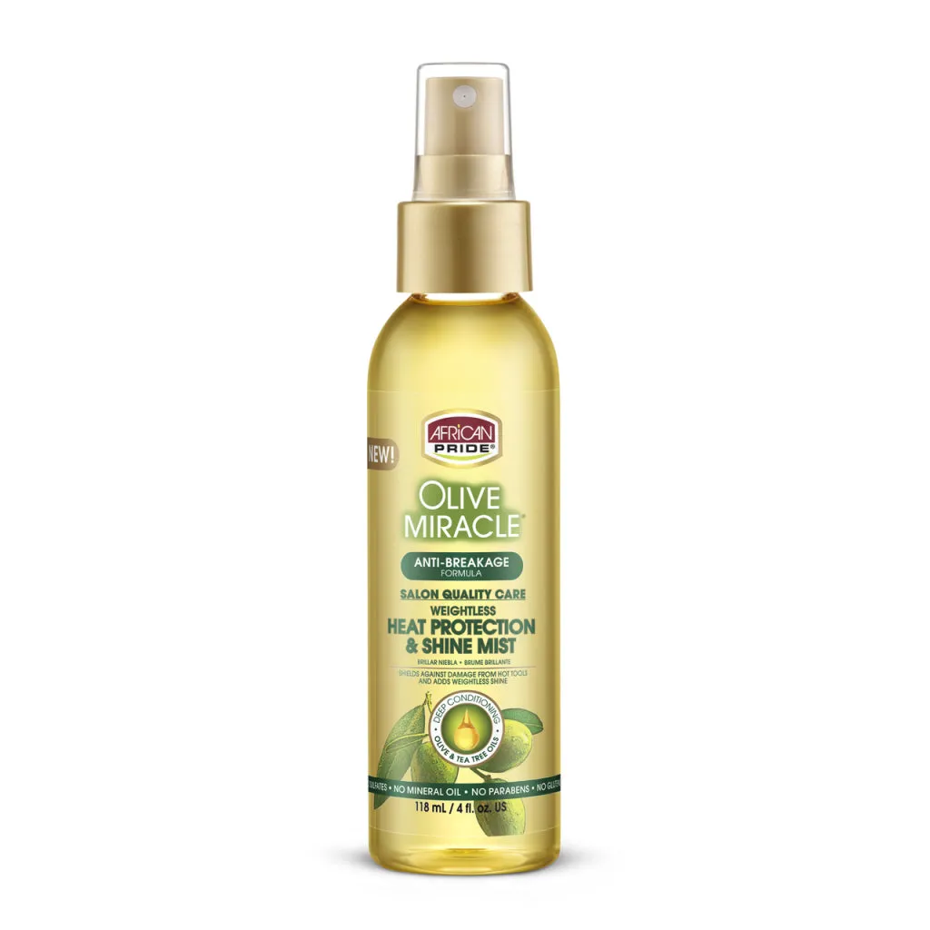 African Pride Olive Miracle Anti Breakage Heat Protection & Shine Mist 118ml