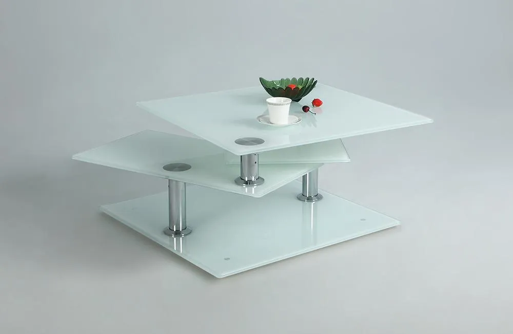 Alicia White Starphire Glass Motion Cocktail Table