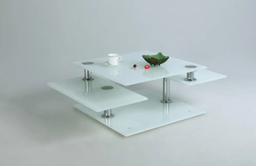 Alicia White Starphire Glass Motion Cocktail Table