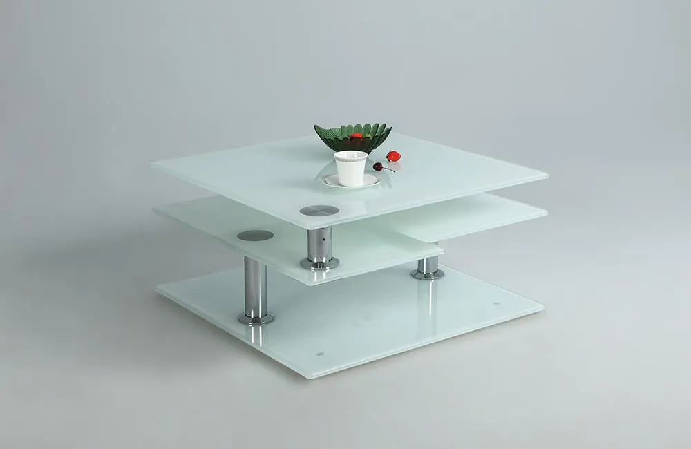 Alicia White Starphire Glass Motion Cocktail Table