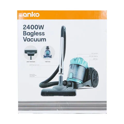 Anko 2400W Bagless Vacuum - Black & Green