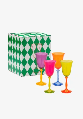 ANNA NINA | SET COPAS DE VINO MULTICOLOURED