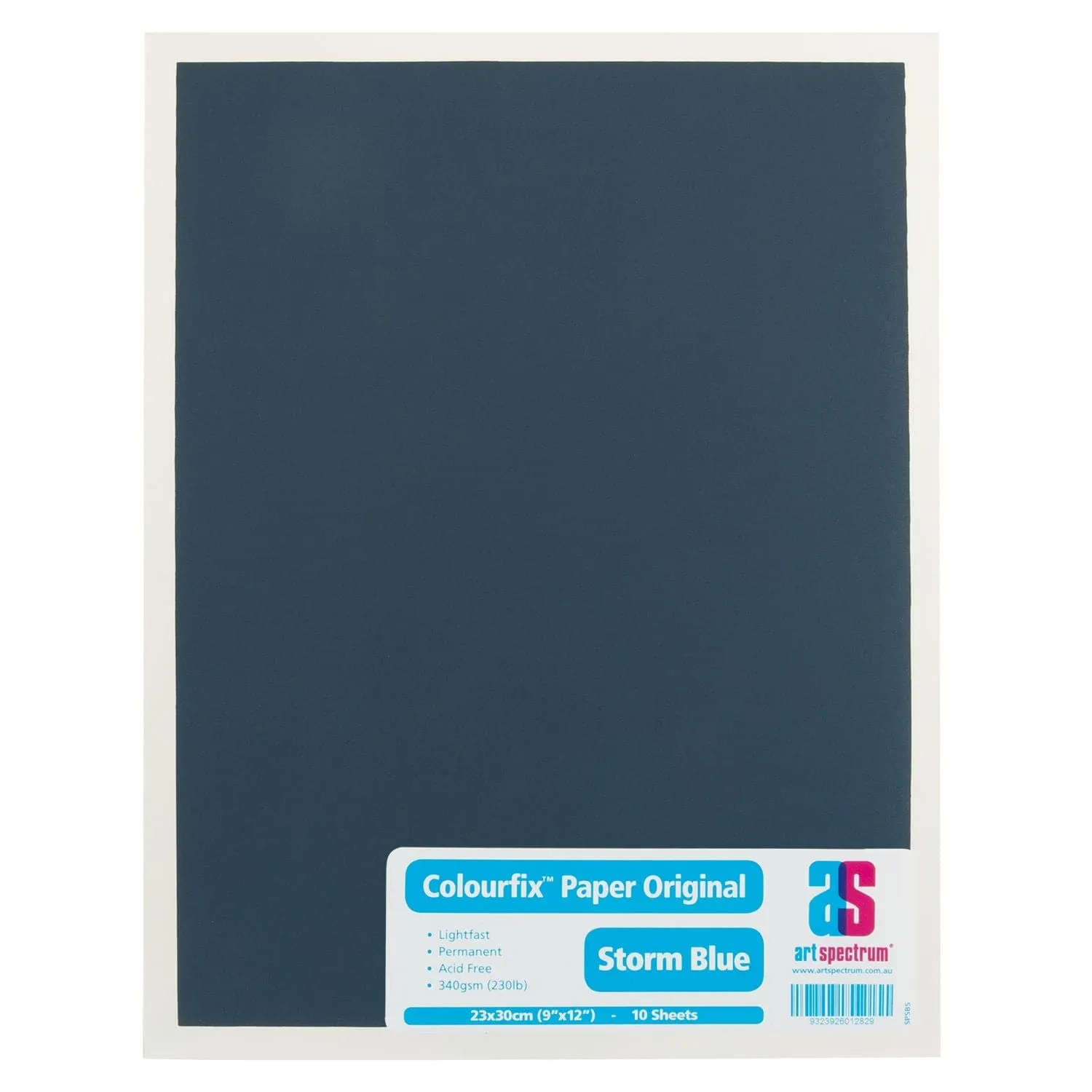 Art Spectrum  Colourfix  Original (Medium) 23X30cm 340GSM Storm Blue (Pkt 10 Sheets)