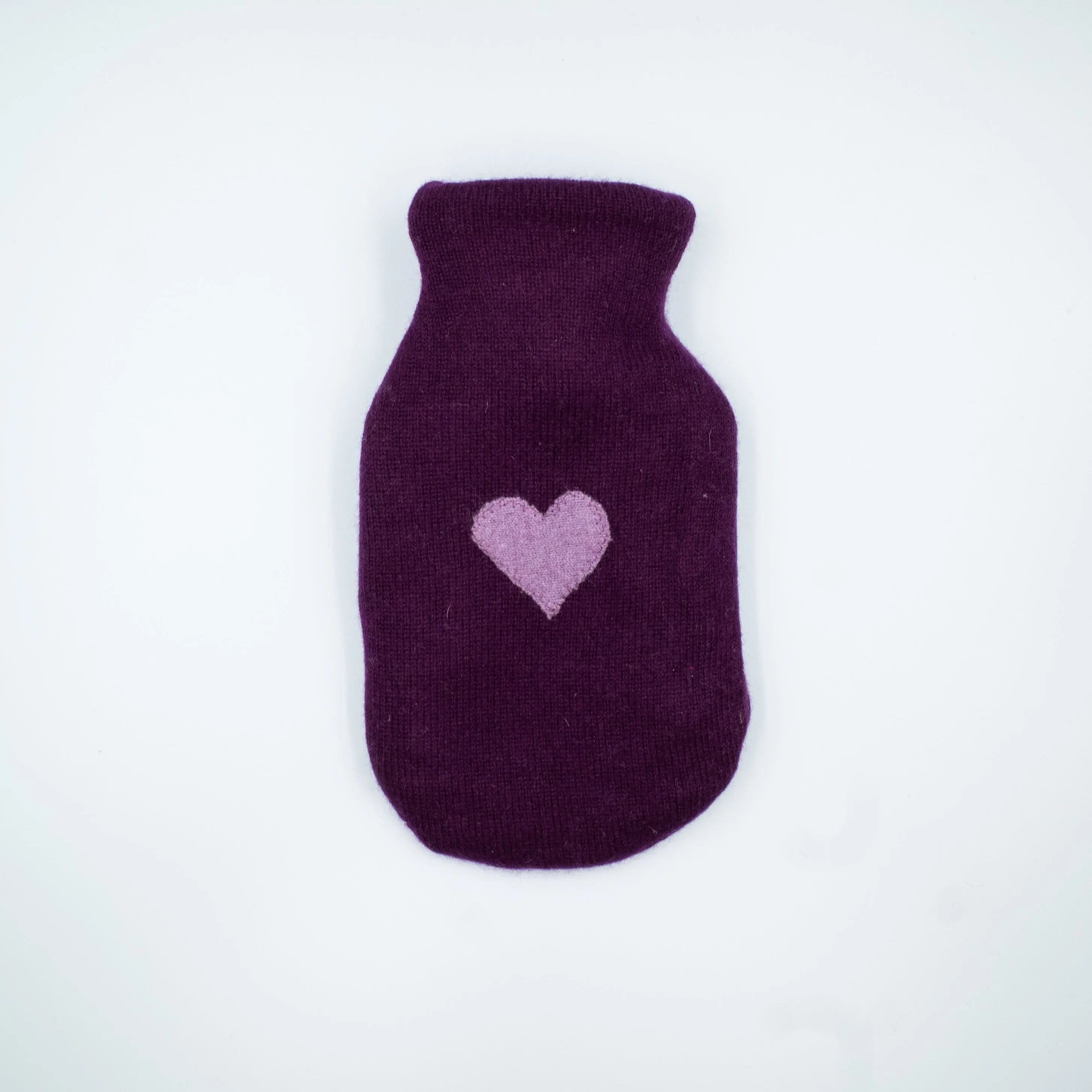 Aubergine Red Cashmere Small Hot Water Bottle