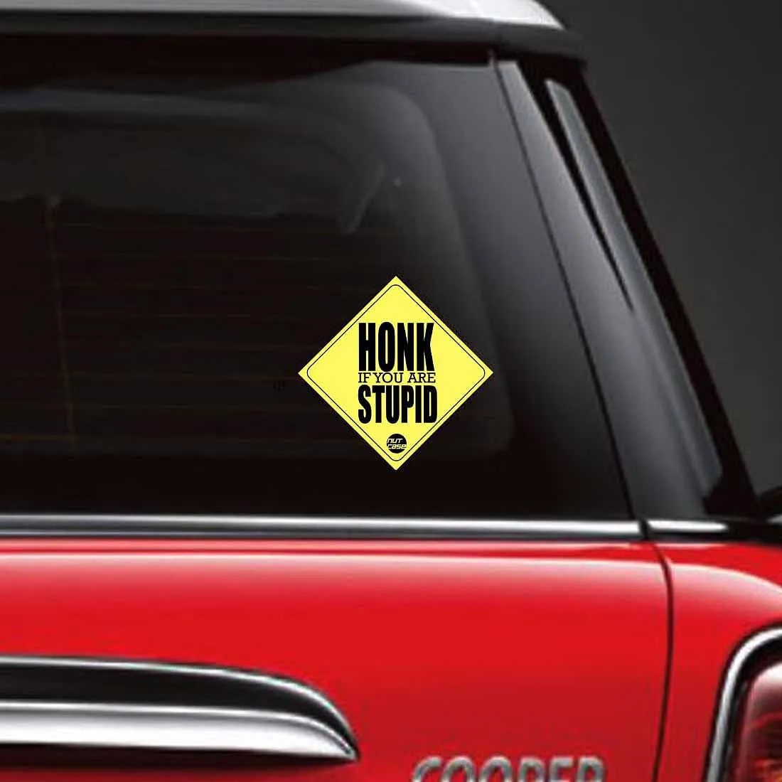 Automobile Car Bumper Sticker - Honk if you are Stupid