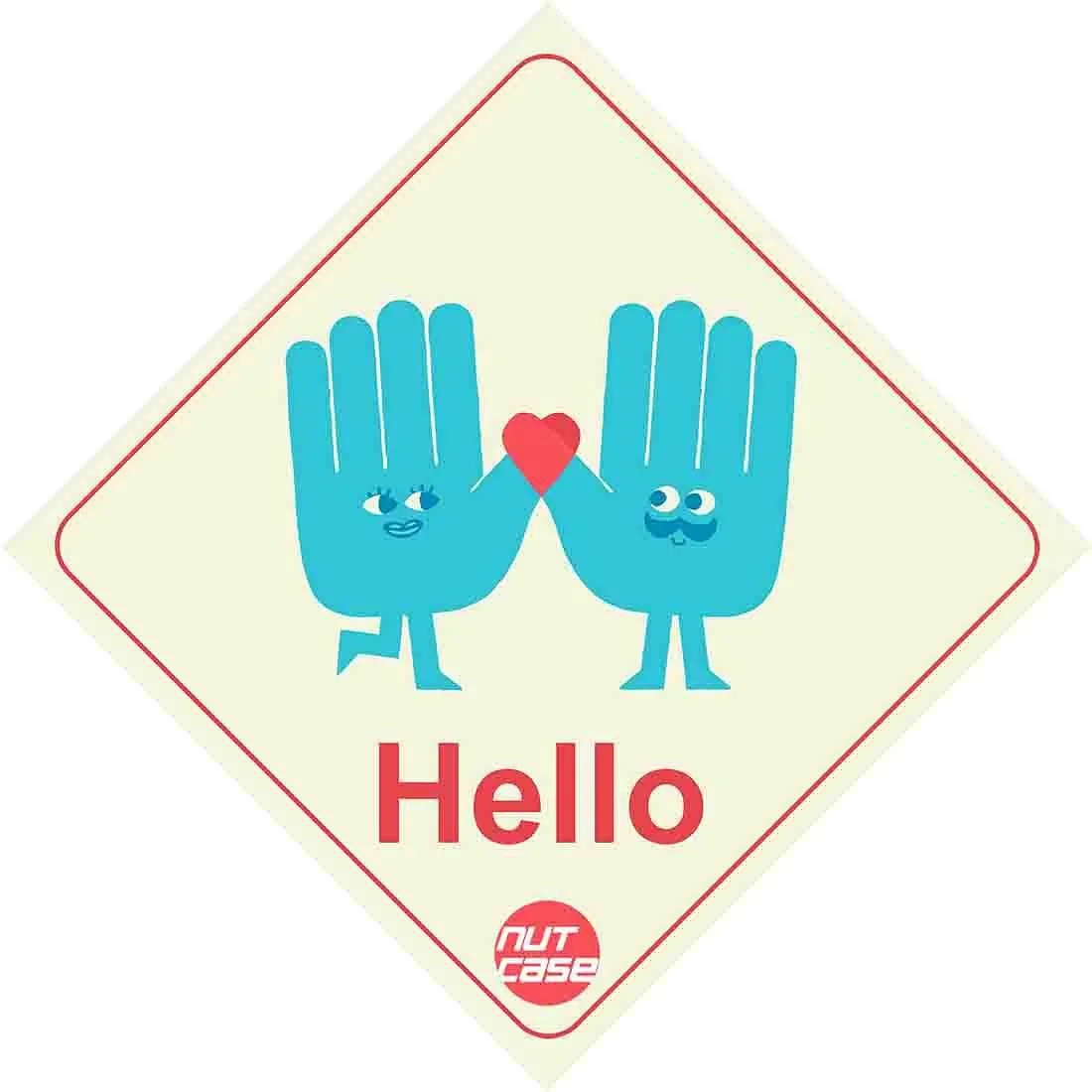 Automobile Nice Car Vehicle Stickers - Hello