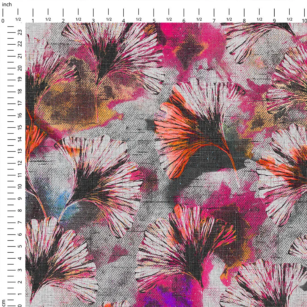 Autumn Floral Fans Fabric