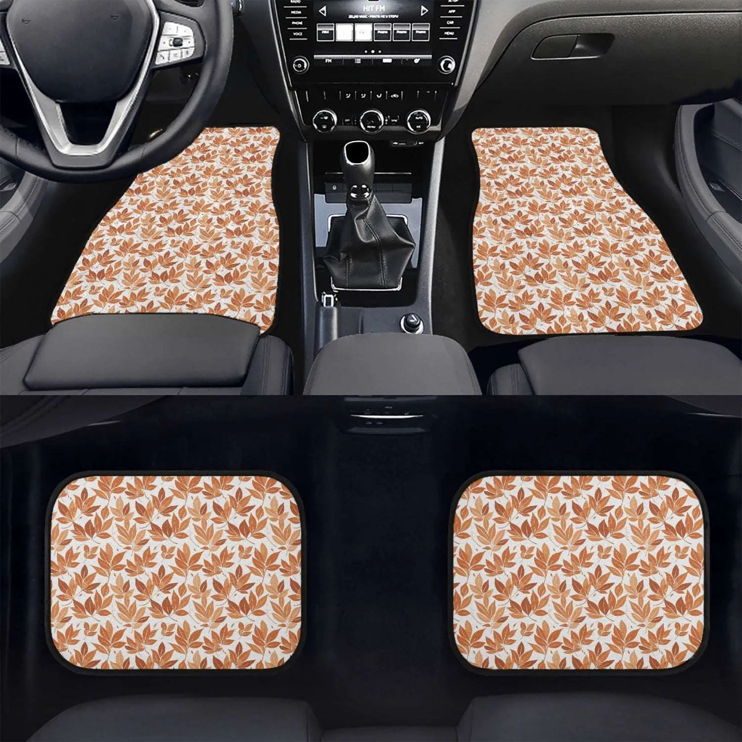 Autumn Leaves Car Floor Mats - 4Pcs