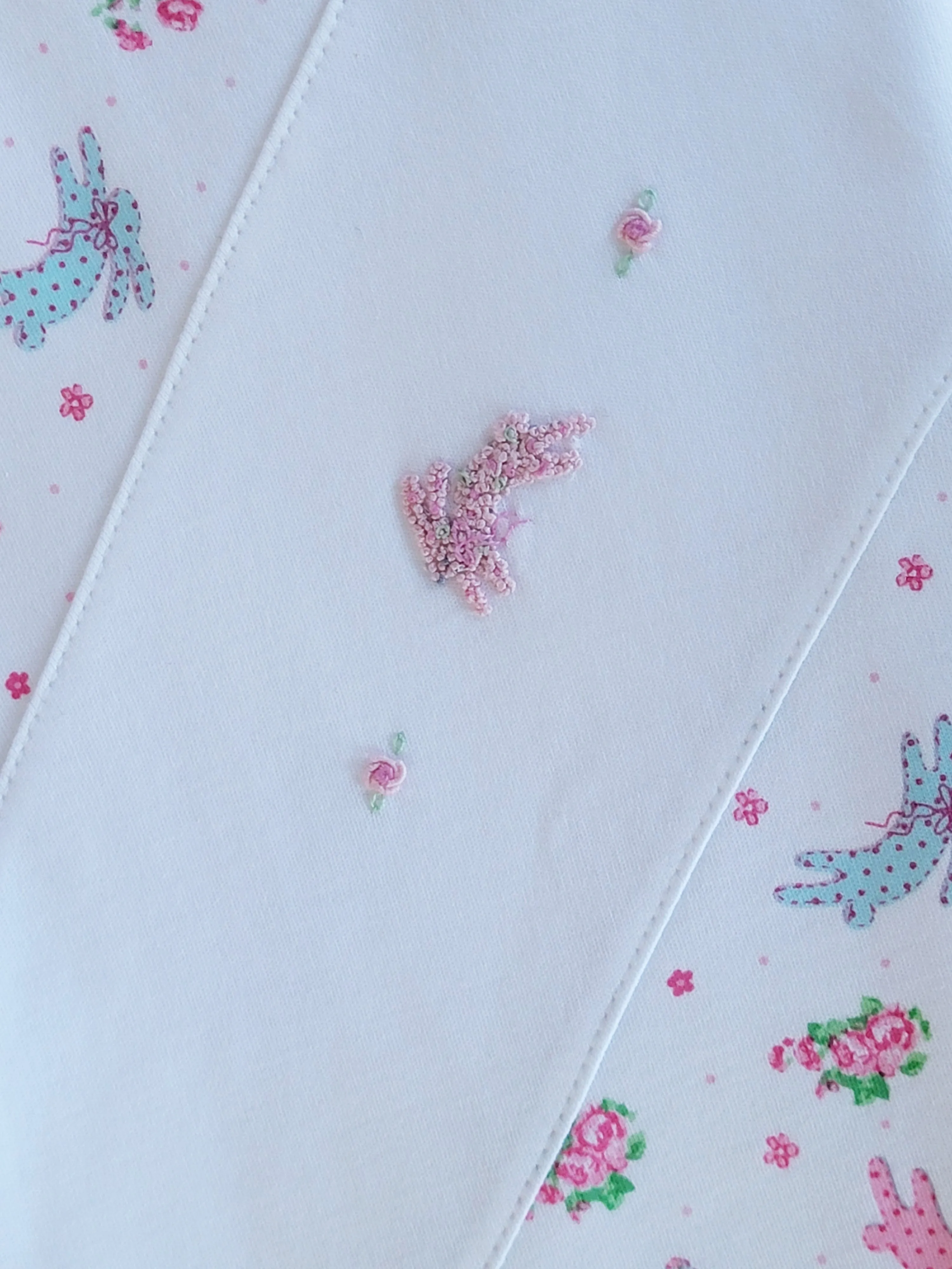 Baby Girl's "Happy Easter" Bunny Print Blanket