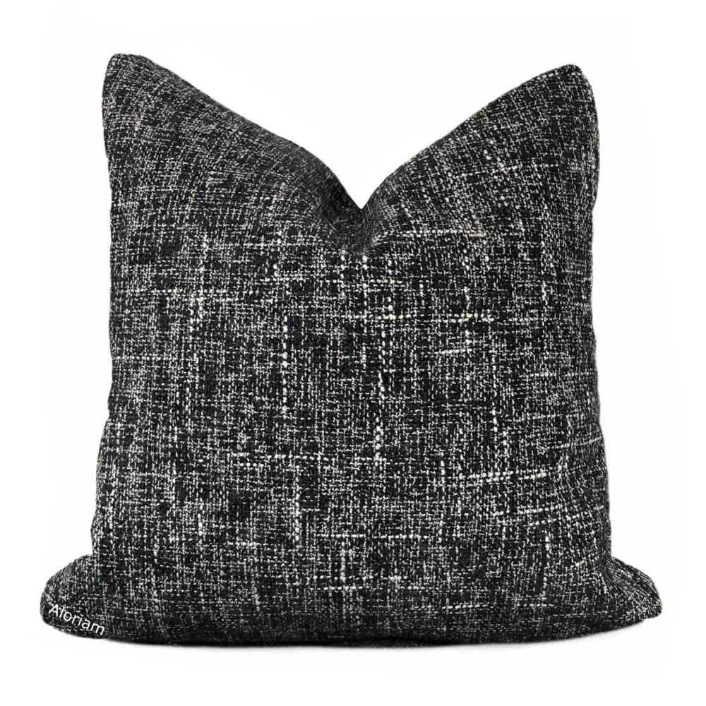 Bailey Black Tweed Textured Pillow Cover