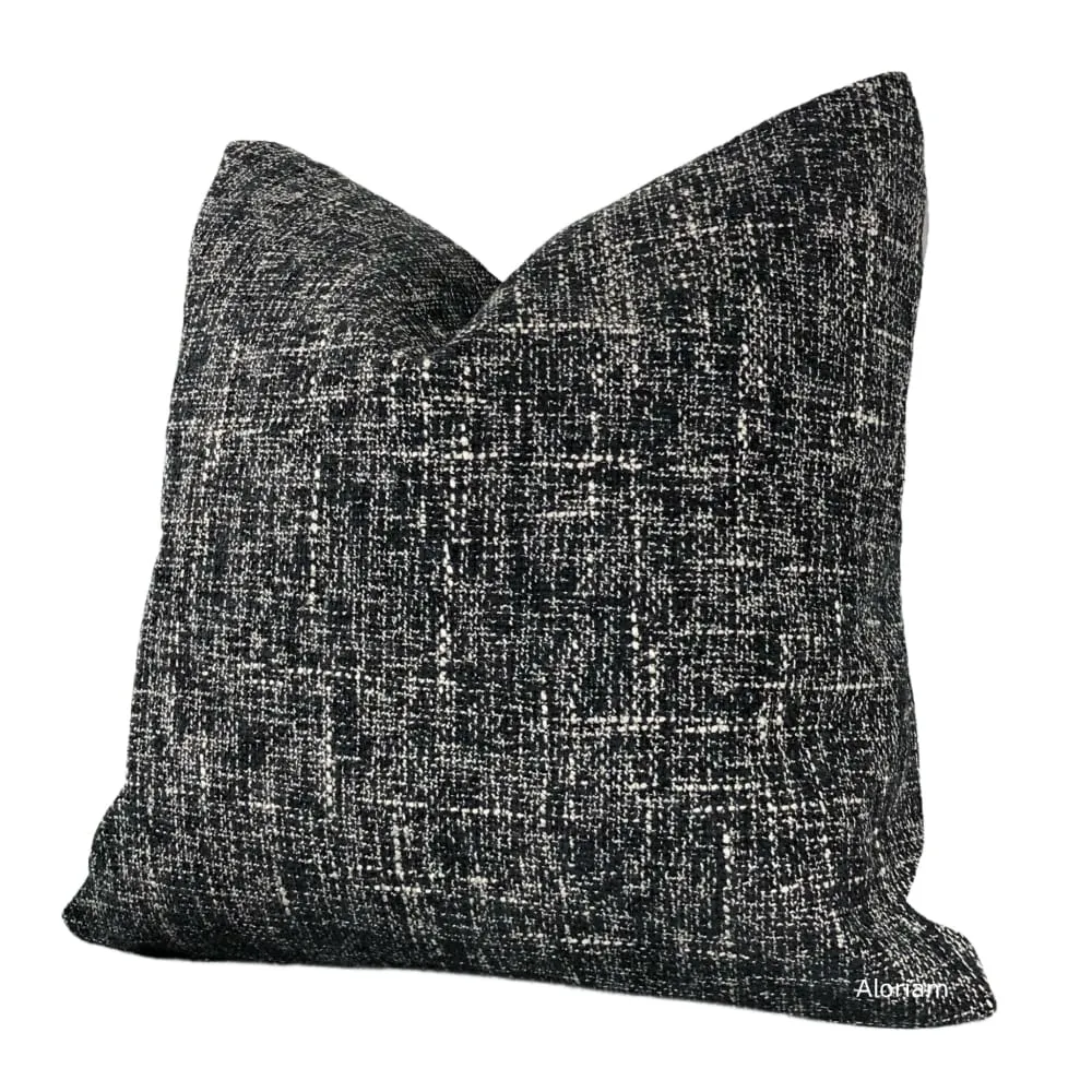 Bailey Black Tweed Textured Pillow Cover