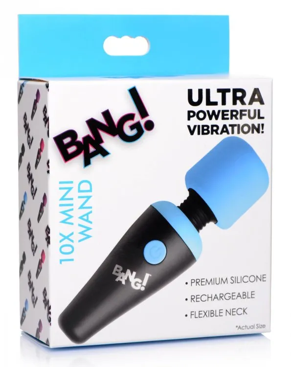 Bang! 10x Vibrating Mini Wand Blue