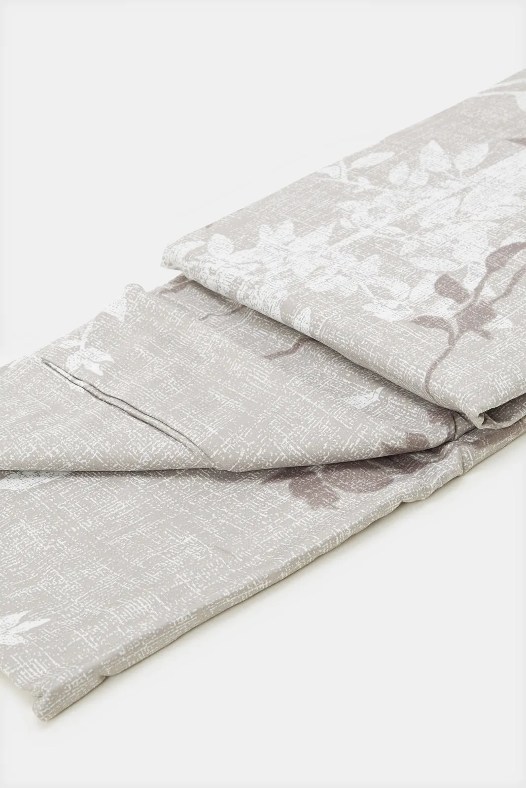 Beige 3 Piece Printed Duvet Cover Set (Double Size)