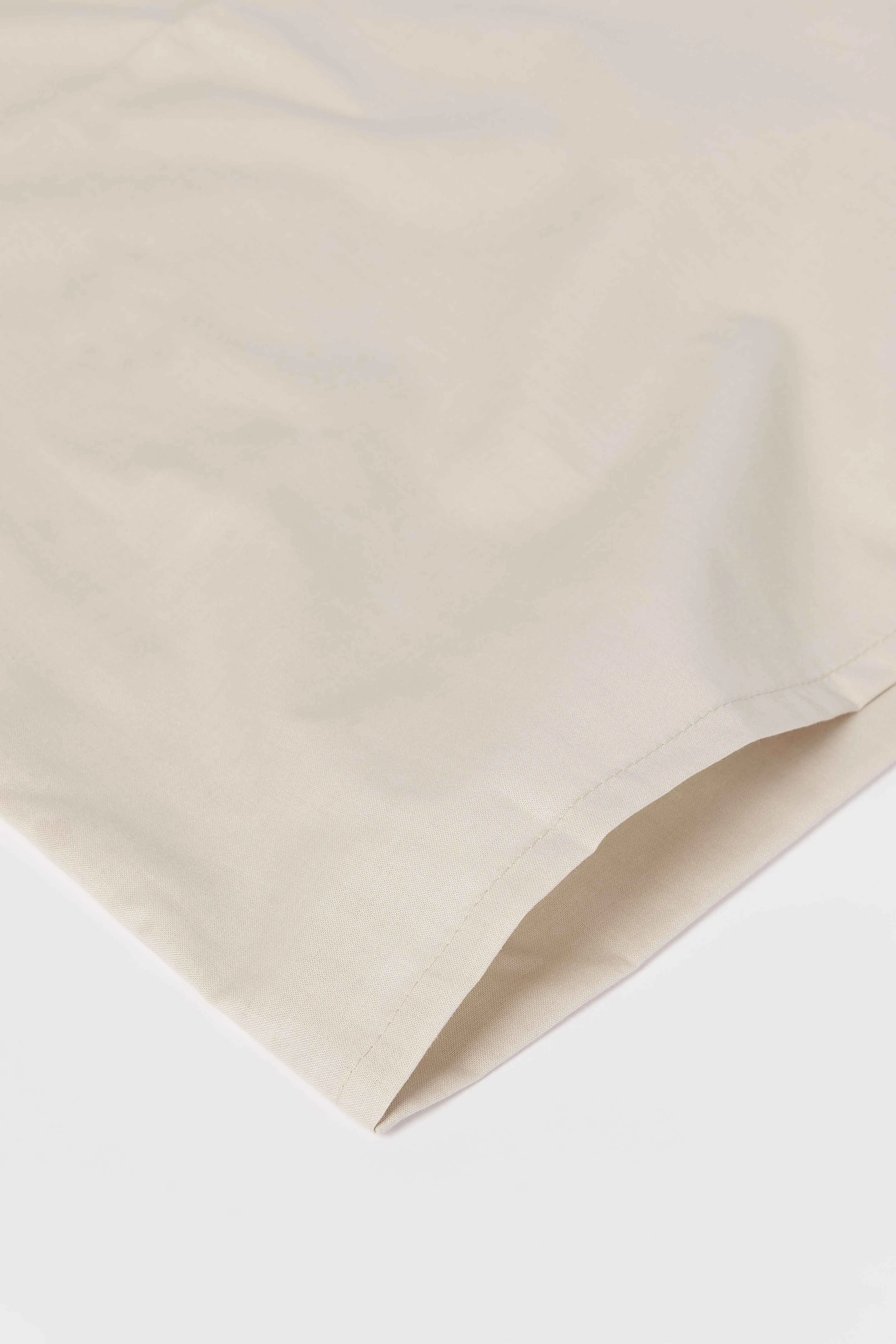 Beige Solid Flat Sheet (King Size)