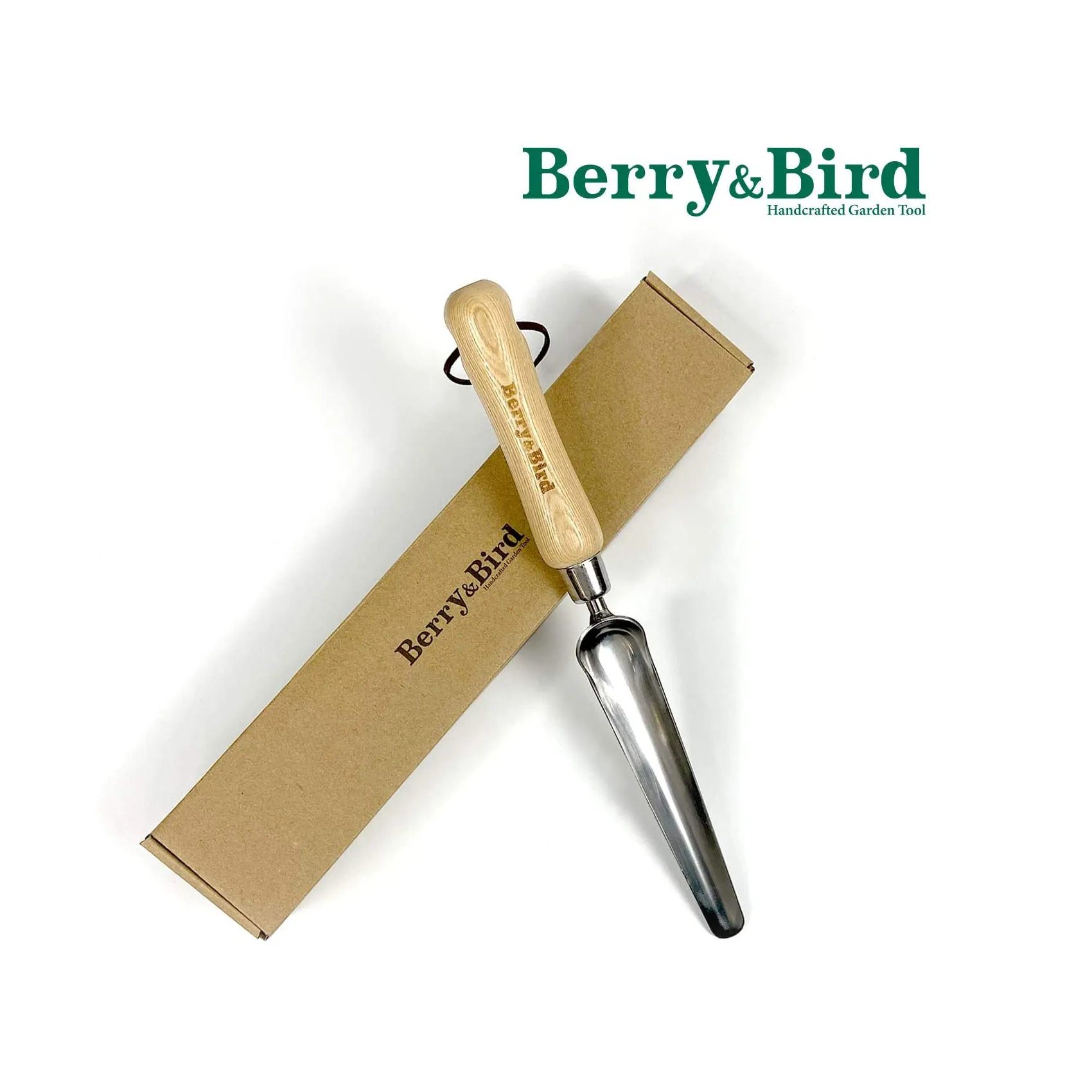 Berry&Bird Garden Weeding Shovel | Stainless Steel Widger with Wooden Handle