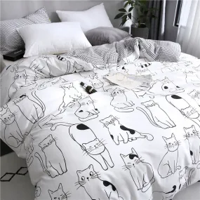 Black Cats Bedding Sheet（Single piece ) AD11350